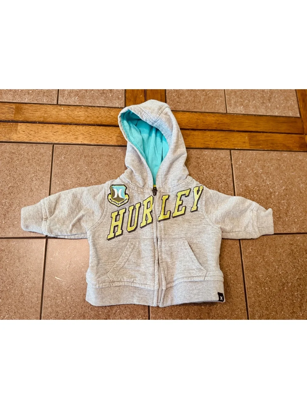 Baby boy Hurley zip up jacket size 3-6 month
